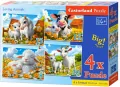 Puzzle x 4 Kontur Loving Animals CASTOR - tantis.pl