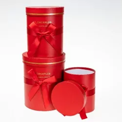 Pudełko Flower Box czerwony ROZETTE