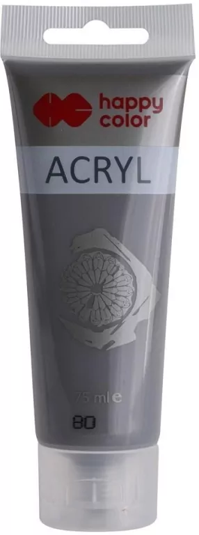 Farba akrylowa 75ml szara HAPPY COLOR - tantis.pl
