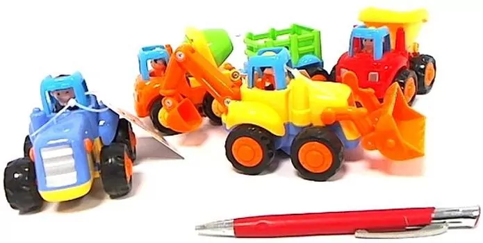 Traktor z przyczepą, koparka mix - tantis.pl