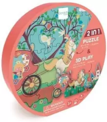 Puzzle 2w1, 2D i 3D. Scenografia Księżniczka