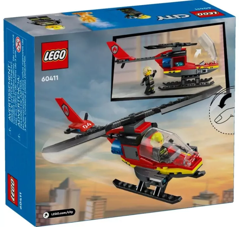 LEGO® City. Strażacki helikopter ratunkowy 60411 - tantis.pl