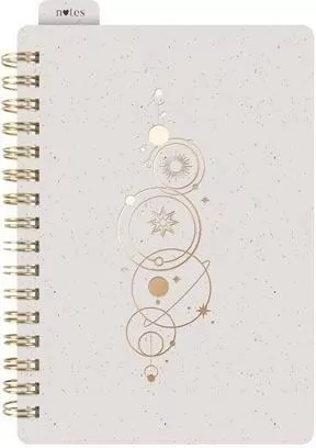 Kołozeszyt z gumką A6/80K linia kremowy - tantis.pl