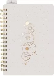 Kołozeszyt z gumką A6/80K linia kremowy