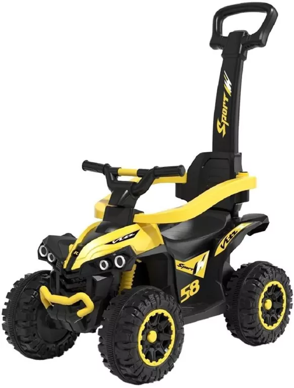 Jeździk z rączką Mega żółte - tantis.pl