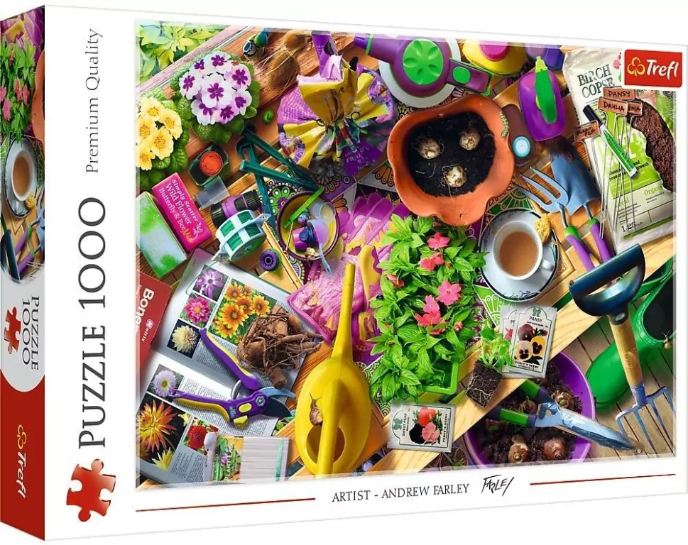 Puzzle 1000 Porządki w ogrodzie TREFL - tantis.pl