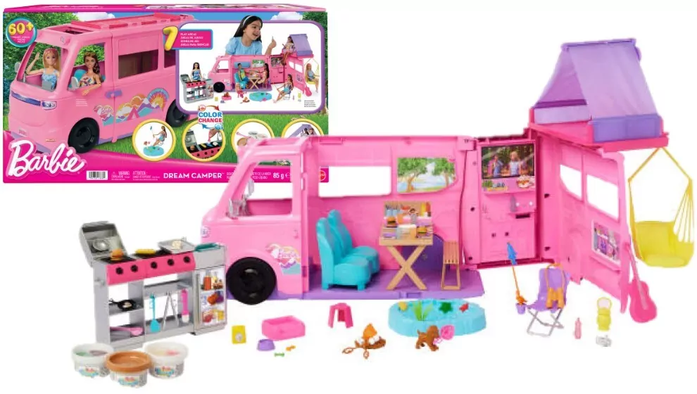 Barbie Dreamcamper Kamper Marzeń Pojazd 2w1 - tantis.pl