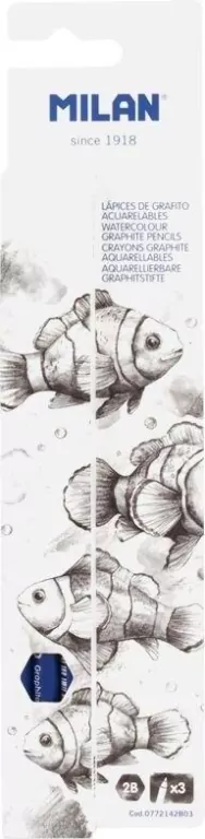 Ołówki akwarelowe 2B sześciokątne MILAN - tantis.pl