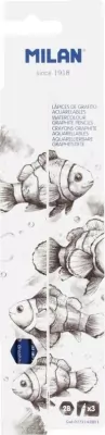 Ołówki akwarelowe 2B sześciokątne MILAN