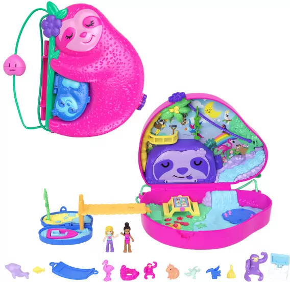 Polly Pocket. Kompaktowa torebka Rodzina leniwców - tantis.pl