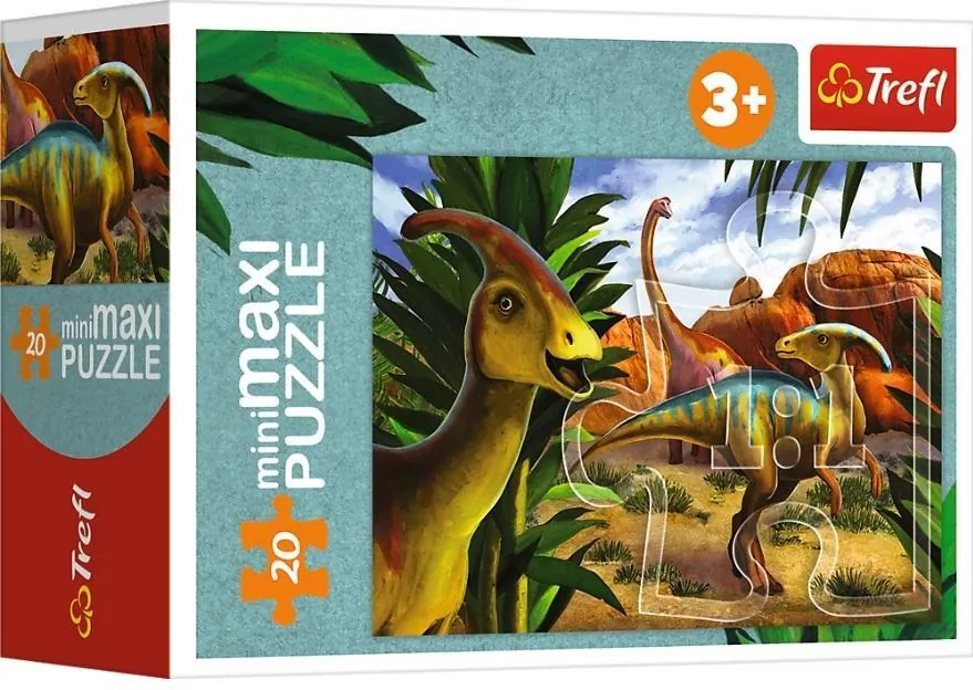 Trefl. Puzzle 20. MiniMaxi, Poznaj świat dinozaurów - tantis.pl