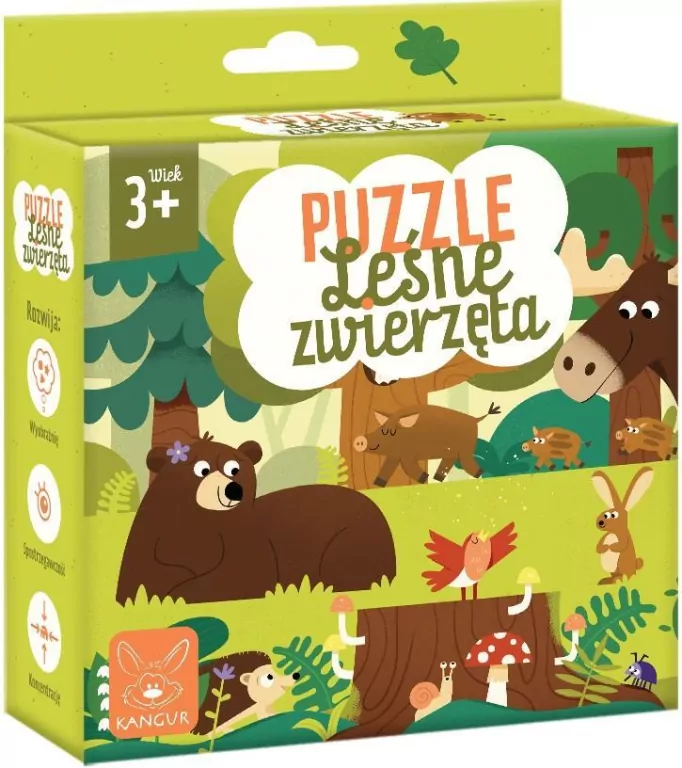Puzzle Leśne Zwierzęta 3+ - tantis.pl