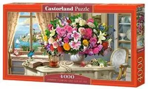 Puzzle 4000. Summer Flowers and Cup of Tea - tantis.pl