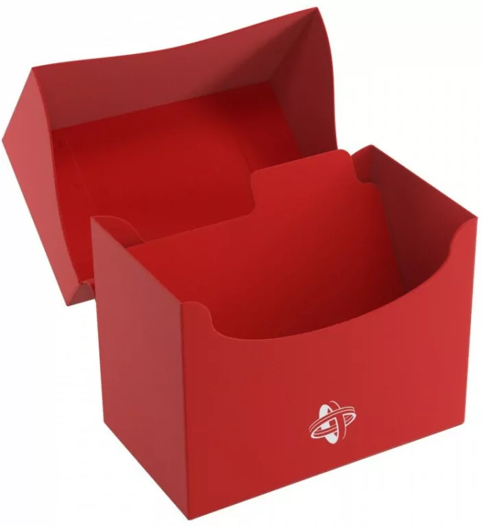 Pudełko Leżące Plastikowe na 80+ kart Czerwone - tantis.pl