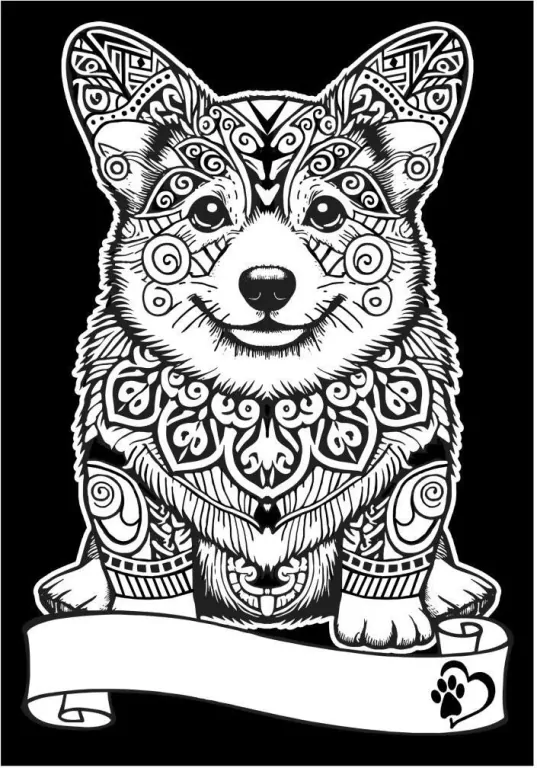 Kolorowanka welwetowa A4 Corgi - tantis.pl