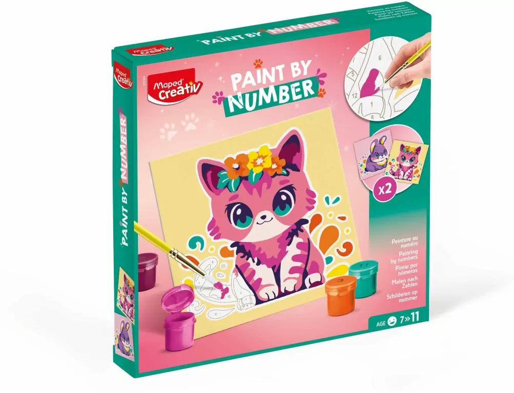 Creativ malowanie po numerach kotek/króliczek - tantis.pl