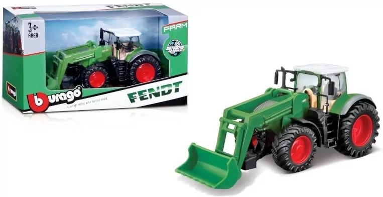 Bburago Model Traktor Fendt 1050 Vario z ładowarką - tantis.pl