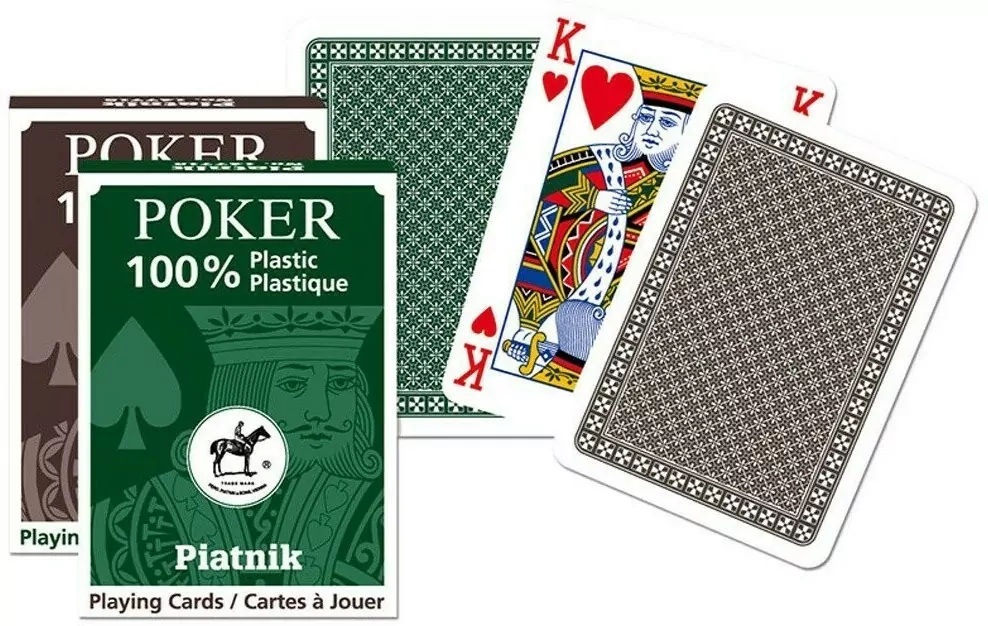 Karty pojedyncze talie plastikowe Poker - tantis.pl