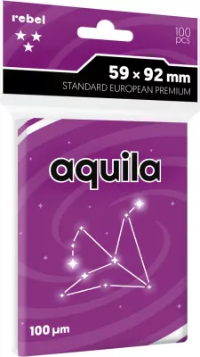 Koszulki na karty Rebel (59x92 mm) Aquila Premium, 100 sztuk