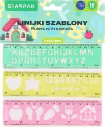 LINIJKA SZABLON 15CM KOL STK PBH 48/96