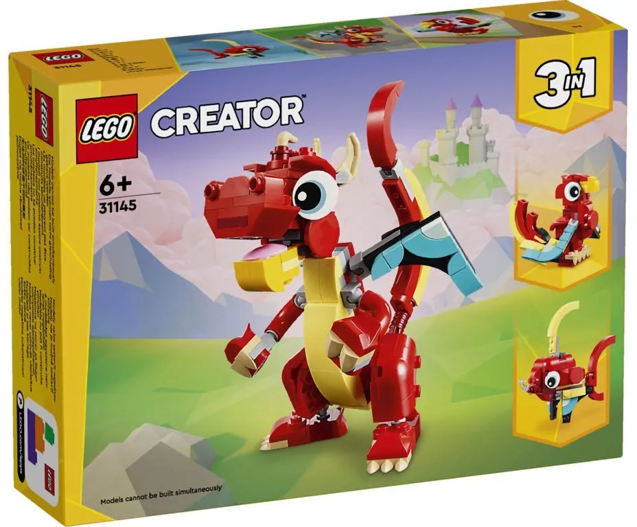LEGO® Creator. Czerwony smok 31145 - tantis.pl