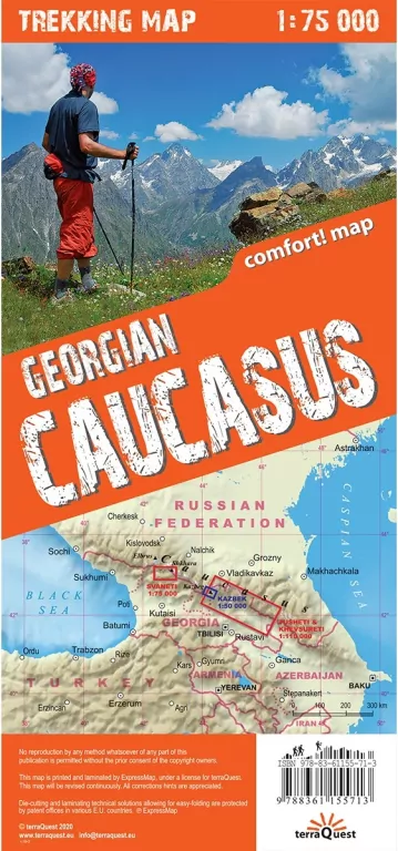 Georgian Caucasus Trekking map 1:75 000 - tantis.pl
