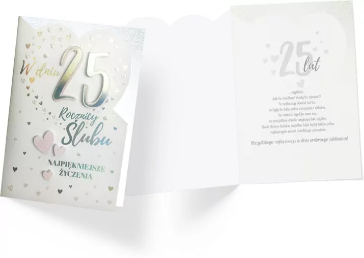 Karnet B6. 25 Rocznica ślubu - tantis.pl