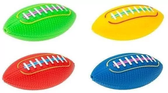 Piłka rugby piszcząca 21cm MIX - tantis.pl