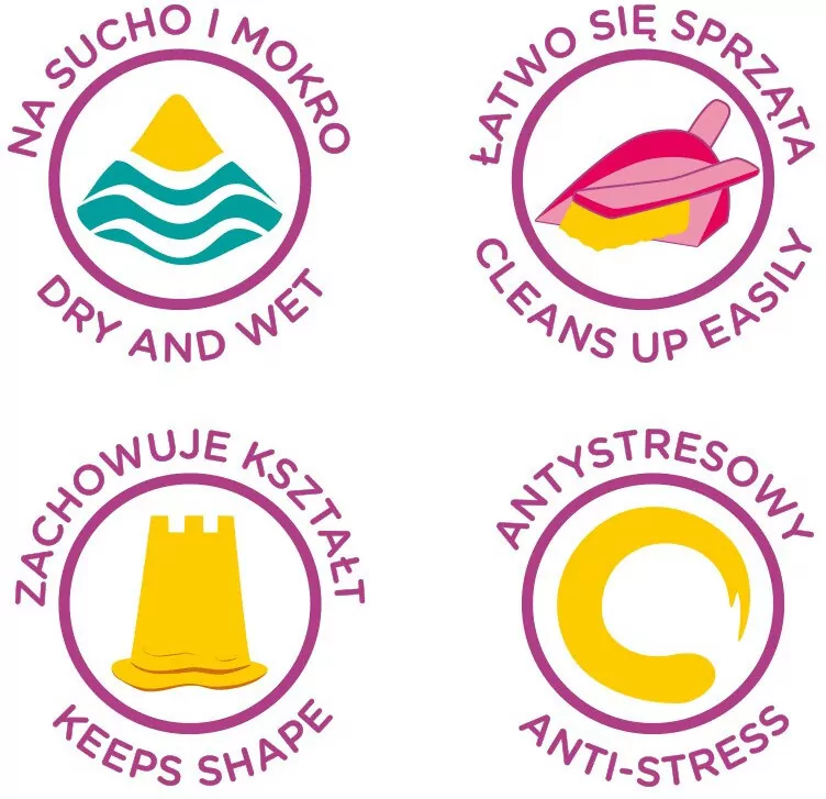 Ultra Piasek puszka 200 g. 5 foremek zamek, pomarańczowy - tantis.pl