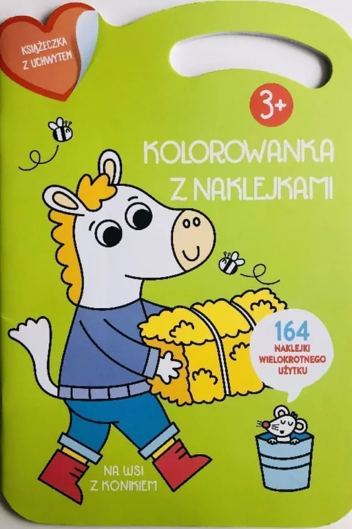 Kolorowana z naklejkami. Na wsi z koniekiem - tantis.pl