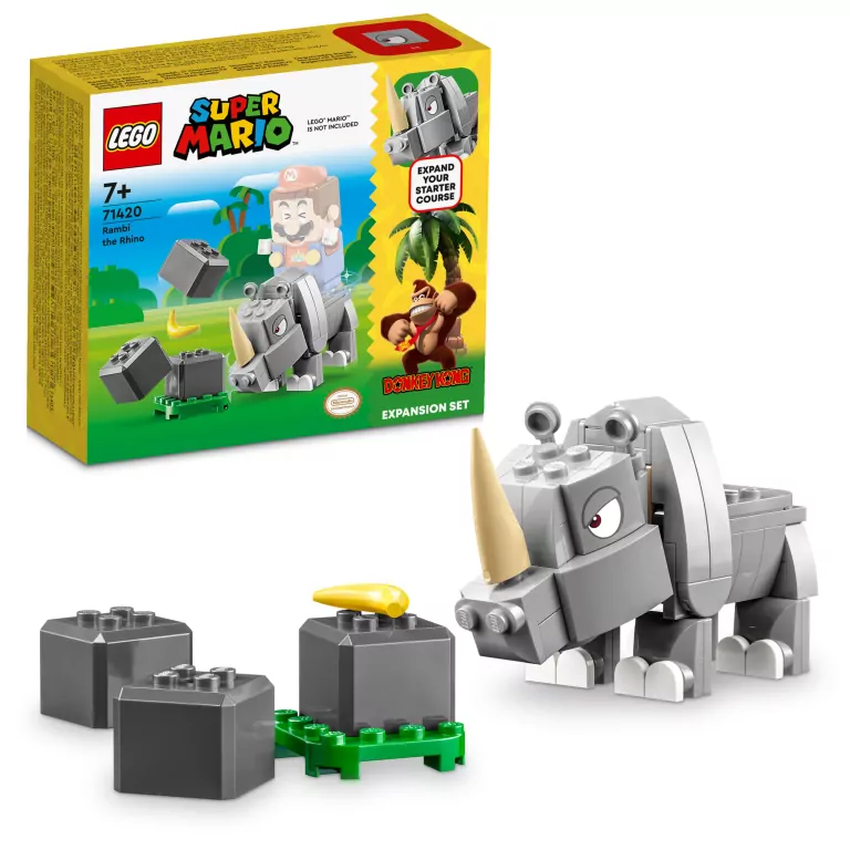 LEGO® Super Mario. Nosorożec Rambi — zestaw rozszerzający. 71420 - tantis.pl