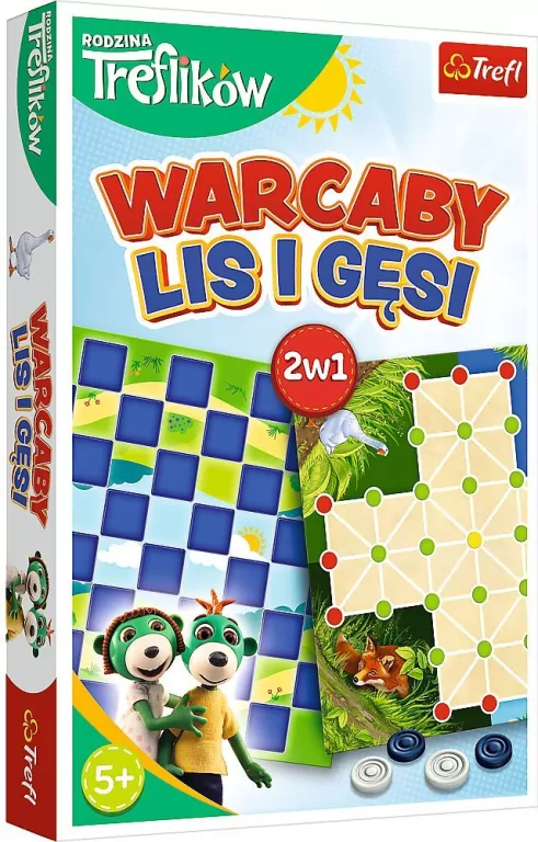 Warcaby 2w1 Lis i Gęsi. Rodzina Treflików - tantis.pl