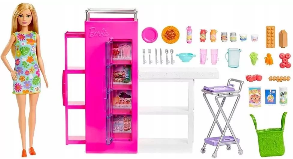 Mattel. Barbie Spiżarnia + Lalka HJV38 - tantis.pl