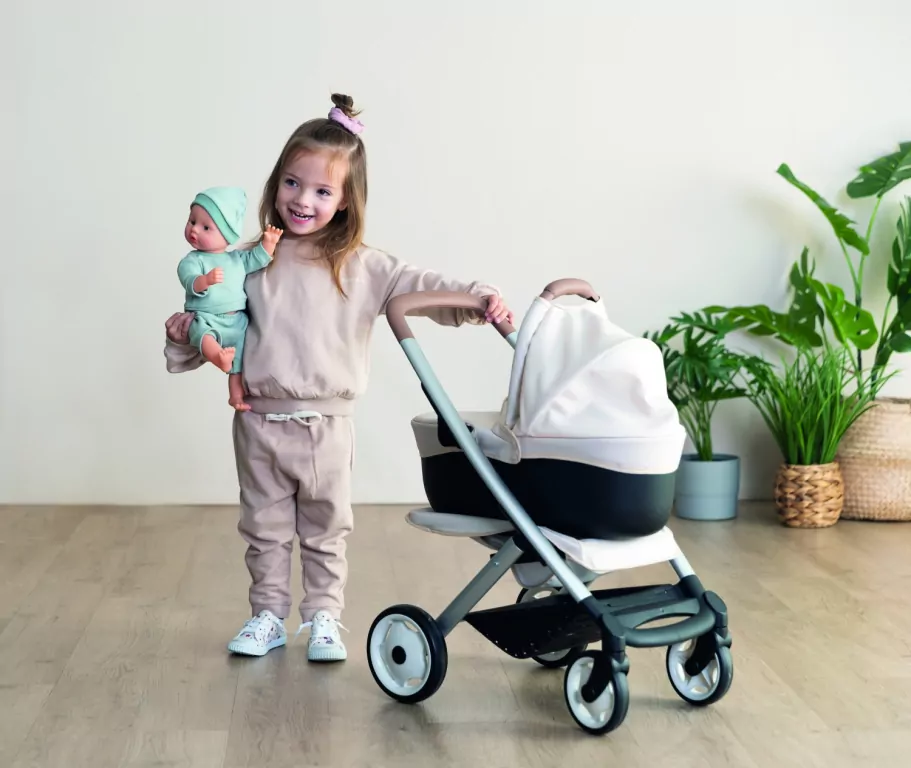 Smoby MC&Q Wózek 3w1 beżowy - tantis.pl