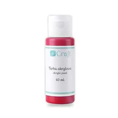 Farba akrylowa, 60 ml - hot red (DPFA-008) - tantis.pl