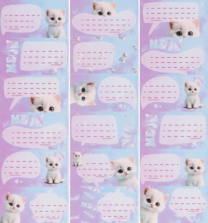 Plan lekcji A5 z naklejkami na zeszyt Cuties - tantis.pl