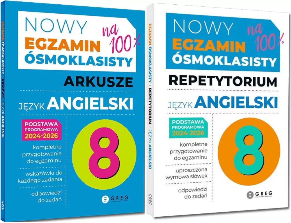 Nowy Egzamin ósmoklasisty. Pakiet: Język angielski arkusze/ Repetytorium - tantis.pl