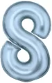 Balon foliowy cyfra 8 pastelowa niebieska 86cm - tantis.pl