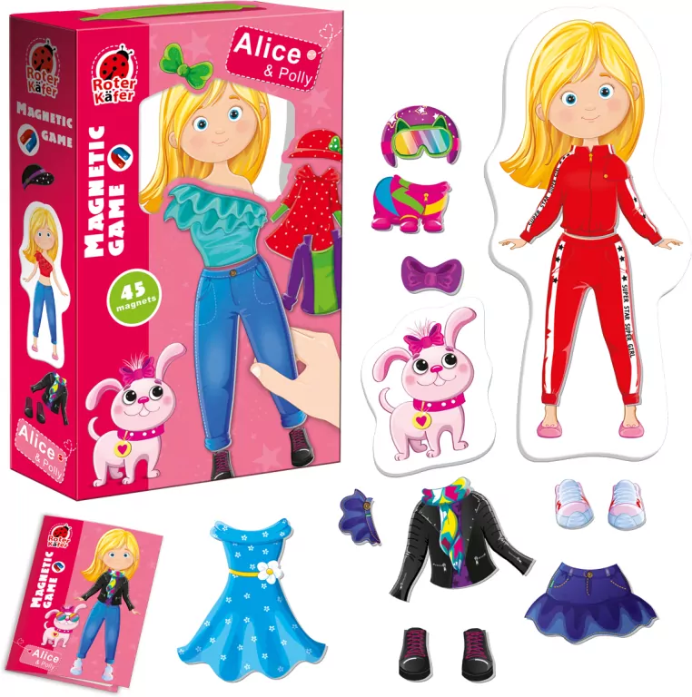 Alice & Polly. Gra magnetyczna ubieranki - tantis.pl
