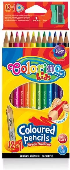 Kredki ołówkowe 12 kolorów + temperówka - tantis.pl