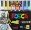 Posca. Markery z wodnym tuszem pigmentowym pastelowe, 8 sztuk - tantis.pl