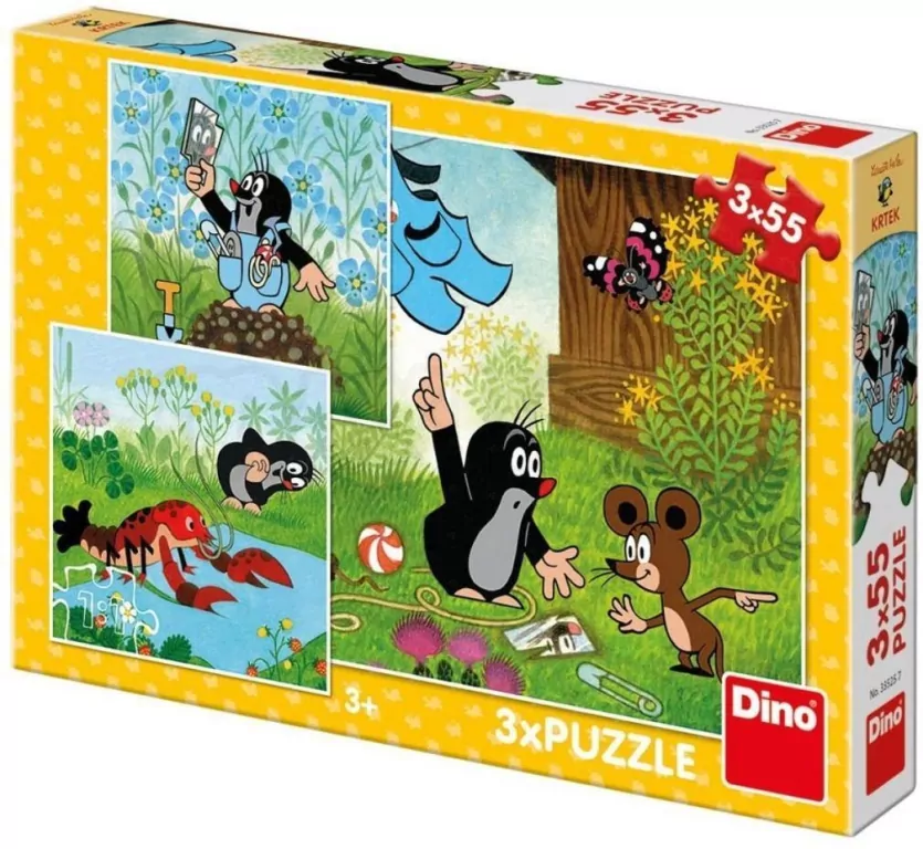 Puzzle 3w1 Krecik i spodenki 3x55el - tantis.pl