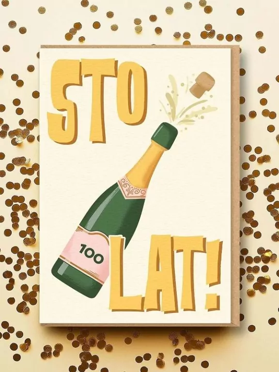 Karnet okolicznościowy Sto lat - tantis.pl