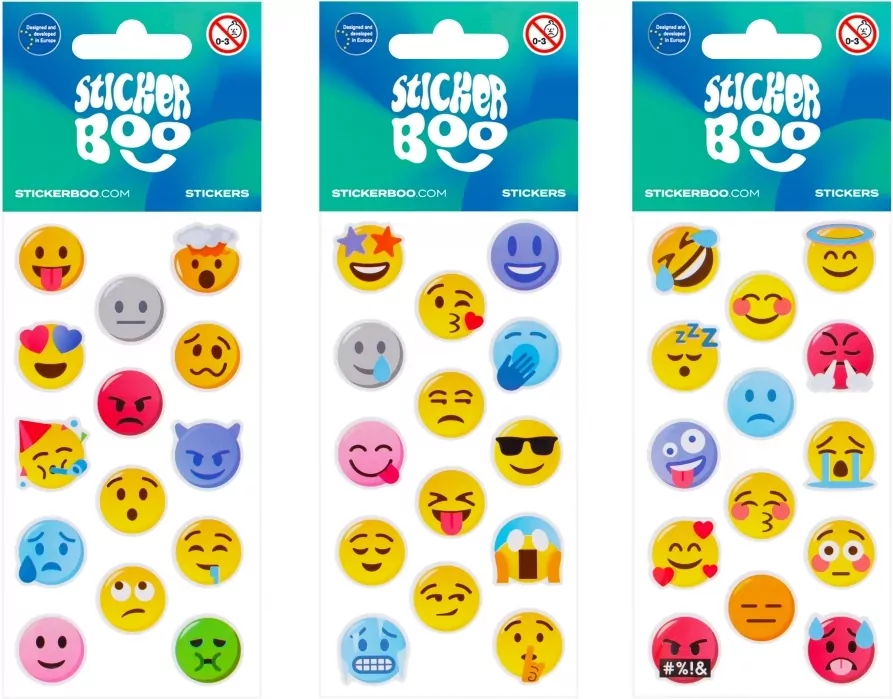 Naklejki Sticker BOO Emotikony mix - tantis.pl
