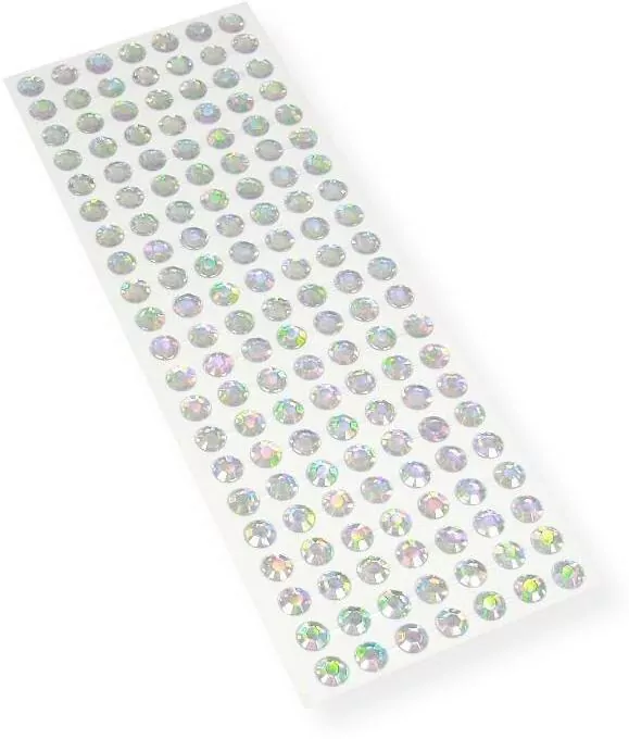 Kryształki samoprzylepne srebrne 10mm - tantis.pl
