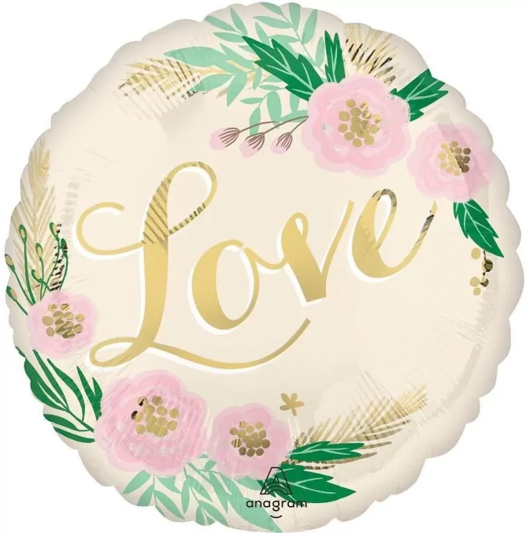 Balon foliowy Natural wedding 46cm - tantis.pl