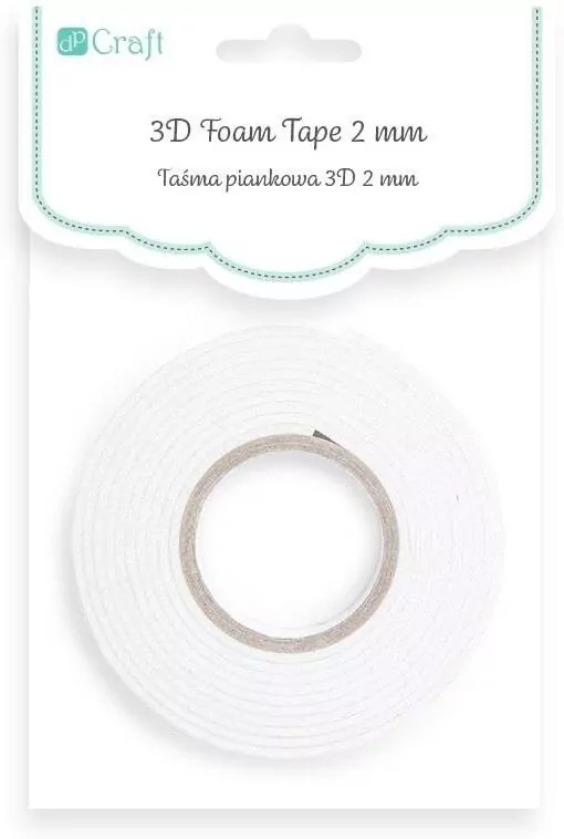 Taśma piankowa 3D 2mm 1,5cm x 2,2m - tantis.pl