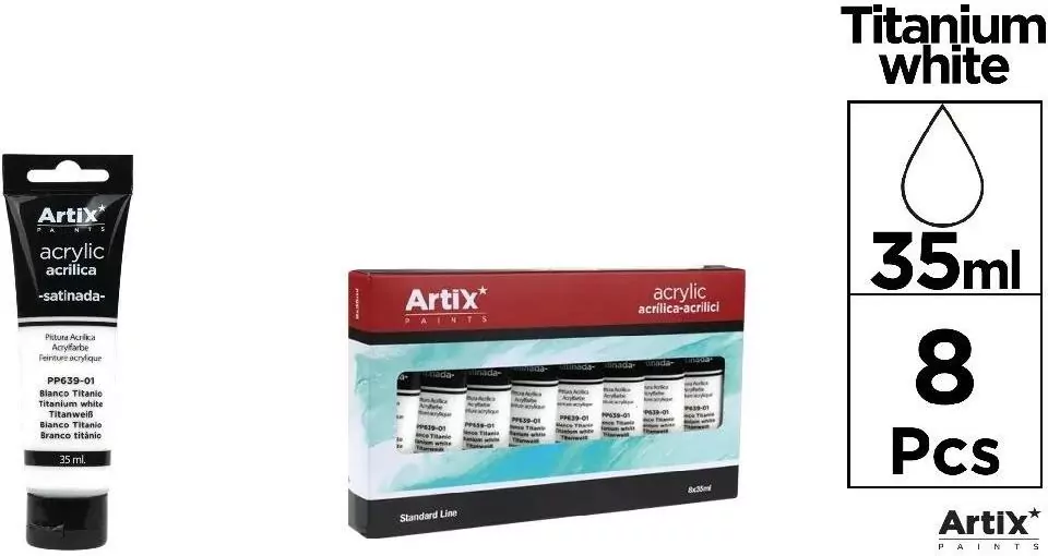 Farba akrylowa biała 35ml - tantis.pl