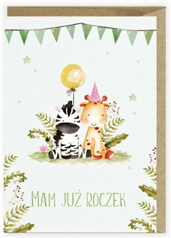 Kartka urodzinowa Roczek Safari - tantis.pl