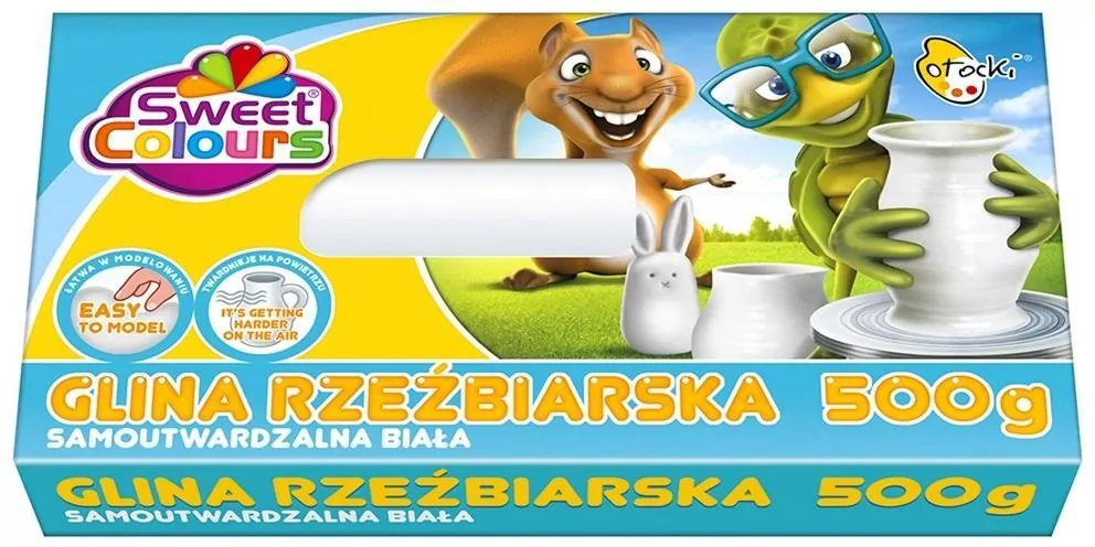 Glina rzeźbiarska samoutwardzalna. Biała 500g - tantis.pl